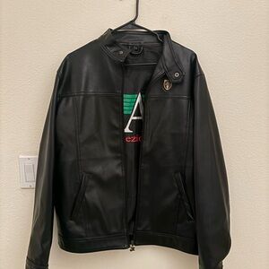 Armani Collezioni MENS Black Leather Jacket